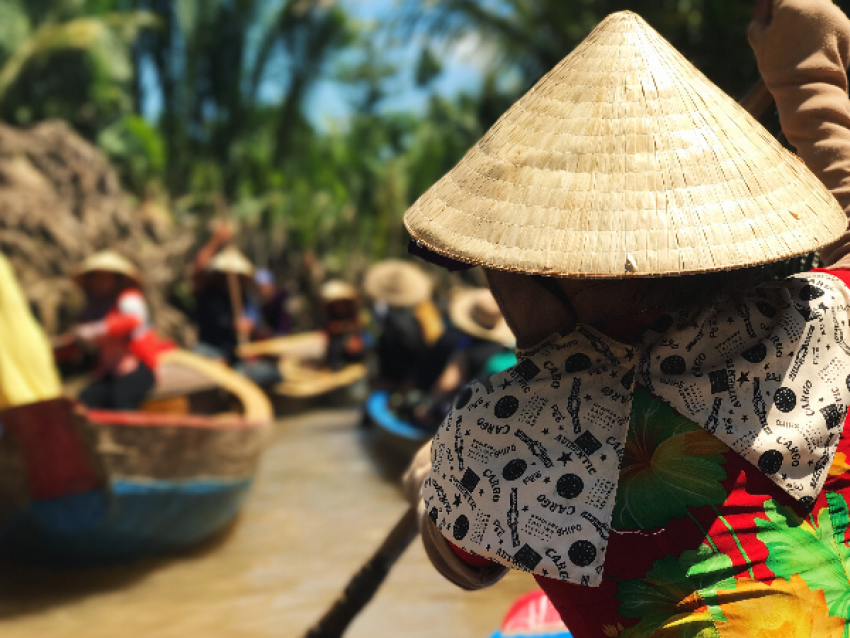 el camino hacia el delta del Mekong