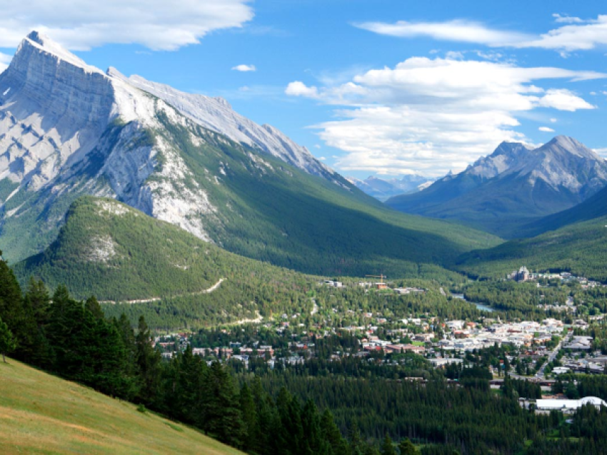 Vista del pueblo de Banff