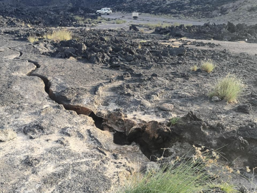 Falla de ruptura entre el lago Assal y Goubet